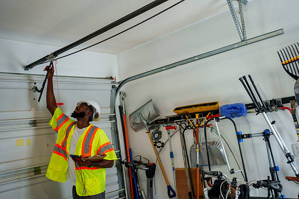 Professional Garage Door Panel Replacement technician working in Gowanda, NY